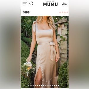 Show me your MuMu Champagne Satin Claire Dress